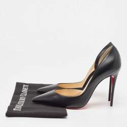 مملوكة مسبقًا Christian Louboutin Black Leather Iriza Pumps Size 38
