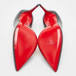 مملوكة مسبقًا Christian Louboutin Black Leather Iriza Pumps Size 38