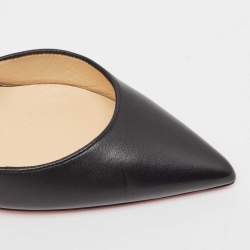 مملوكة مسبقًا Christian Louboutin Black Leather Iriza Pumps Size 38