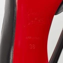 مملوكة مسبقًا Christian Louboutin Black Leather Iriza Pumps Size 38