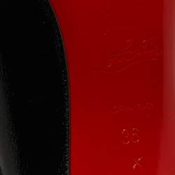 Pre Owned Christian Louboutin Black Patent Leather Kate Pumps Size 36