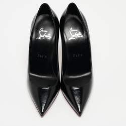 Pre Owned Christian Louboutin Black Patent Leather Kate Pumps Size 36