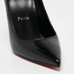 Pre Owned Christian Louboutin Black Patent Leather Kate Pumps Size 36
