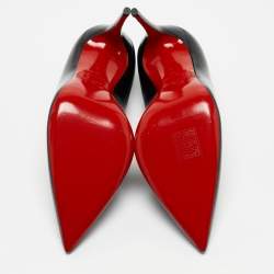 Pre Owned Christian Louboutin Black Patent Leather Kate Pumps Size 36