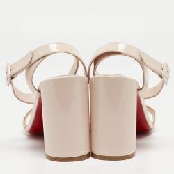 مملوكة مسبقًا Christian Louboutin Pink Patent Leather Miss Sabina Sandals Size 41