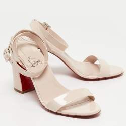 مملوكة مسبقًا Christian Louboutin Pink Patent Leather Miss Sabina Sandals Size 41