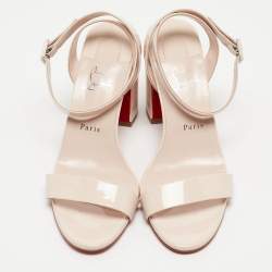مملوكة مسبقًا Christian Louboutin Pink Patent Leather Miss Sabina Sandals Size 41