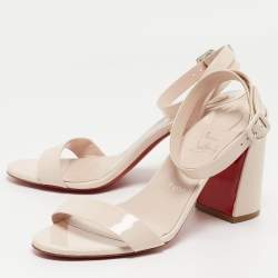 مملوكة مسبقًا Christian Louboutin Pink Patent Leather Miss Sabina Sandals Size 41