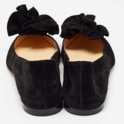 Christian Louboutin Black Suede Anemosea Ballet Flats Size 38