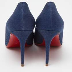 Christian Louboutin Blue Denim Kate 85 Pumps Size 38