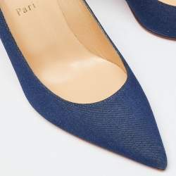 Christian Louboutin Blue Denim Kate 85 Pumps Size 38