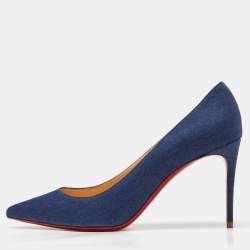 Christian Louboutin Blue Denim Kate 85 Pumps Size 38