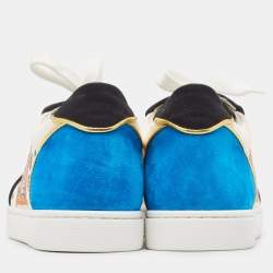 Christian Louboutin Multicolor Suede and Canvas Vieira 2  Sneakers Size 38