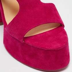 Christian Louboutin Pink Suede Foolish Sandals Size 40