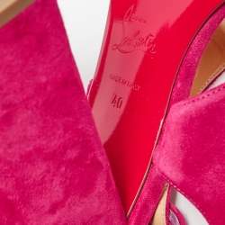 Christian Louboutin Pink Suede Foolish Sandals Size 40