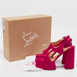 Christian Louboutin Pink Suede Foolish Sandals Size 40