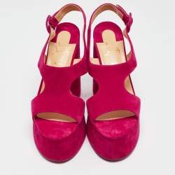 Christian Louboutin Pink Suede Foolish Sandals Size 40