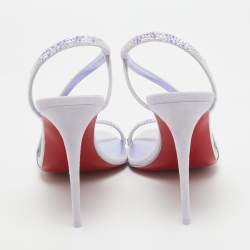 Christian Louboutin Purple Suede Rosalie Sandals Size 40