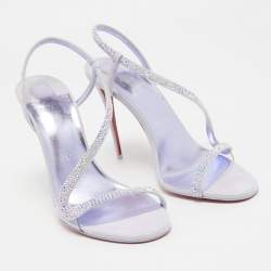 Christian Louboutin Purple Suede Rosalie Sandals Size 40