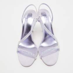 Christian Louboutin Purple Suede Rosalie Sandals Size 40