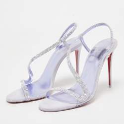 Christian Louboutin Purple Suede Rosalie Sandals Size 40