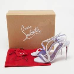Christian Louboutin Purple Suede Rosalie Sandals Size 40