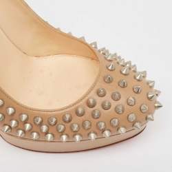 Christian Louboutin Brown Leather Spike Pumps Size 39