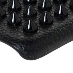 Christian Louboutin Black Leather Spiked iPhone 8 Case