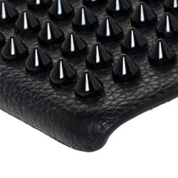 Christian Louboutin Black Leather Spiked iPhone 8 Case