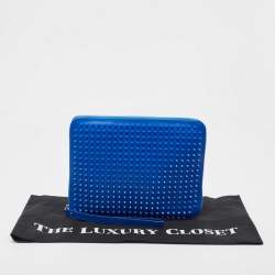 Christian Louboutin Blue Leather Studded iPad Case