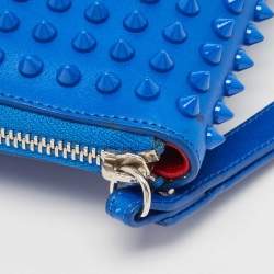 Christian Louboutin Blue Leather Studded iPad Case