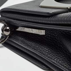 Christian Louboutin Black Leather Mini Passage Shoulder Bag
