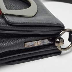 Christian Louboutin Black Leather Mini Passage Shoulder Bag