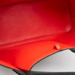 Christian Louboutin Black Lizard Embossed Leather Cabarock Shopper Tote