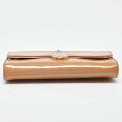 Christian Louboutin Beige Patent Leather Riviera Chain Clutch