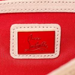 Christian Louboutin Beige Patent Leather Riviera Chain Clutch