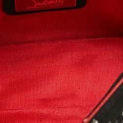 Christian Louboutin Black Leather Suede Sweet Charity Shoulder Bag