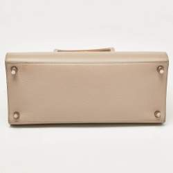 Pre Owned Christian Louboutin Two Tone Leather and Patent Large Paloma Tote
