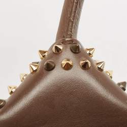 Christian Louboutin Dark Beige Leather and Suede Large Eloise Tote