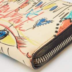 Christian Louboutin Multicolor Printed Patent Leather Zip Around