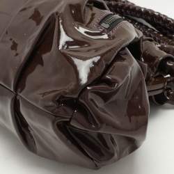 Christian Louboutin Brown Patent Leather Loubette Satchel