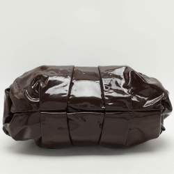 Christian Louboutin Brown Patent Leather Loubette Satchel