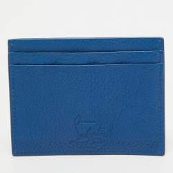 Christian Louboutin Blue Leather Kios Card Holder
