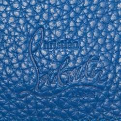 Christian Louboutin Blue Leather Kios Card Holder