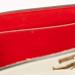 Christian Louboutin Gold Leather Loubi54 Clutch Bag