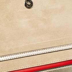 Christian Louboutin Gold Leather Loubi54 Clutch Bag