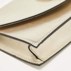 Christian Louboutin Gold Leather Loubi54 Clutch Bag