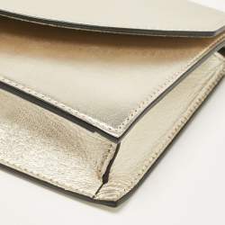 Christian Louboutin Gold Leather Loubi54 Clutch Bag