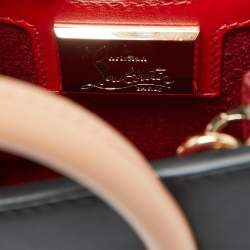 Pre Owned Christian Louboutin Black Leather Nano 2Way Spike Paloma Tote