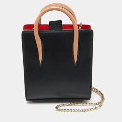 Pre Owned Christian Louboutin Black Leather Nano 2Way Spike Paloma Tote
